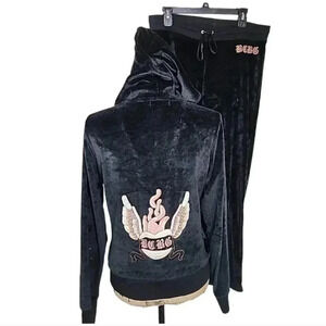 BCBGMAXAZRIA Y2K Velour Tracksuit - Size Large